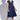 Blue Sapphire Bow tie V neck dress - Avirate Sri Lanka