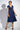 Blue Sapphire Bow tie V neck dress - Avirate Sri Lanka